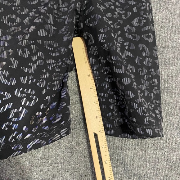 Zyia Active Biker Shorts XS Black Leopard Reflective Hustle 7" Workout High Rise - Picture 12 of 15